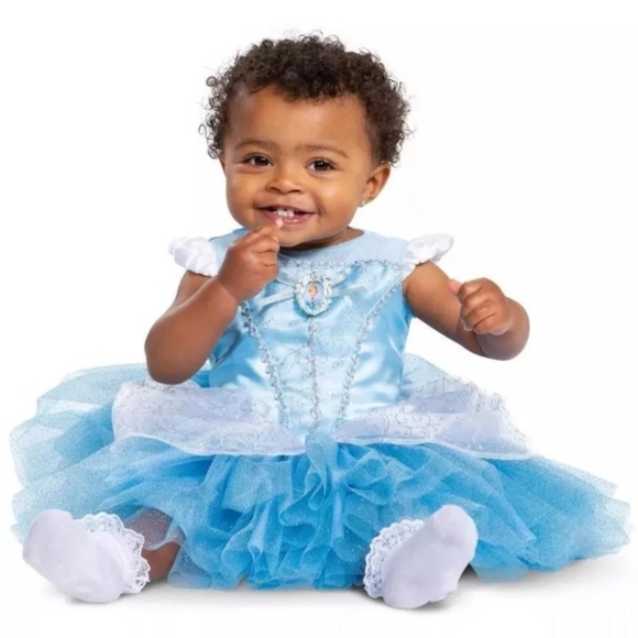NWT Disney Baby Cinderella Infant Costume Halloween Cosplay Tulle Dress Tutu EUC - Picture 1 of 6